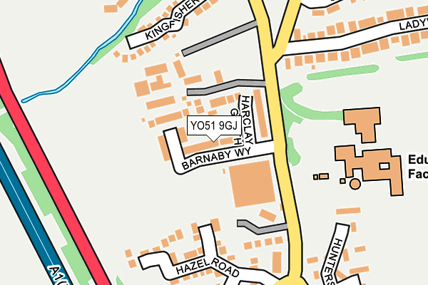 YO51 9GJ map - OS OpenMap – Local (Ordnance Survey)
