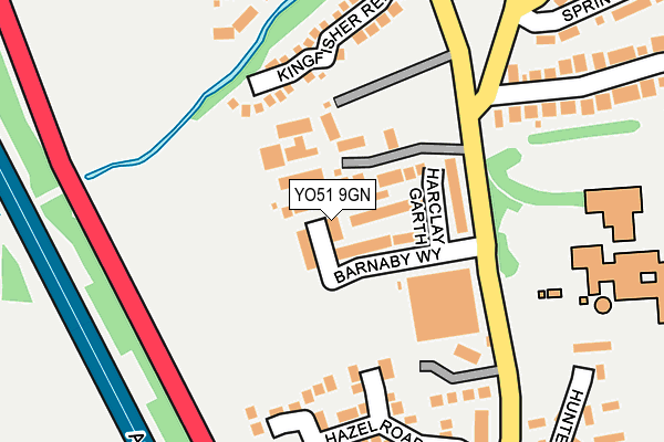 YO51 9GN map - OS OpenMap – Local (Ordnance Survey)