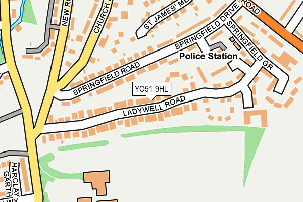 YO51 9HL map - OS OpenMap – Local (Ordnance Survey)