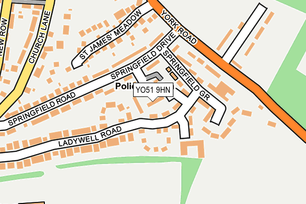YO51 9HN map - OS OpenMap – Local (Ordnance Survey)