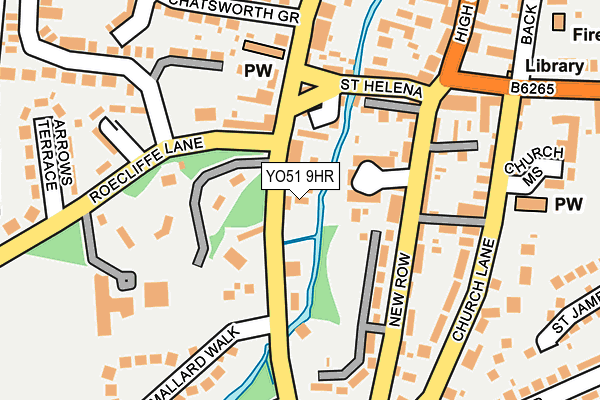 YO51 9HR map - OS OpenMap – Local (Ordnance Survey)
