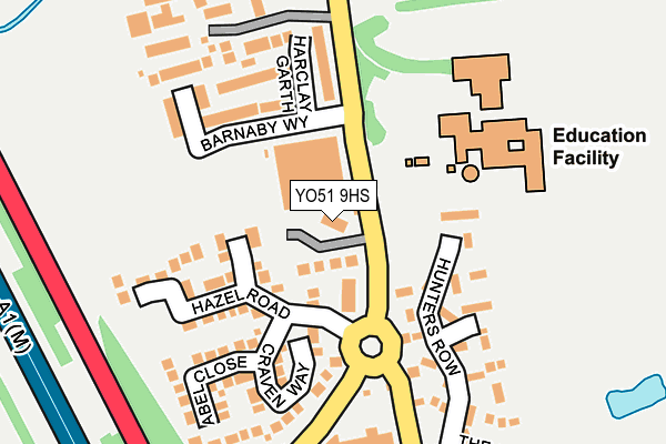 YO51 9HS map - OS OpenMap – Local (Ordnance Survey)