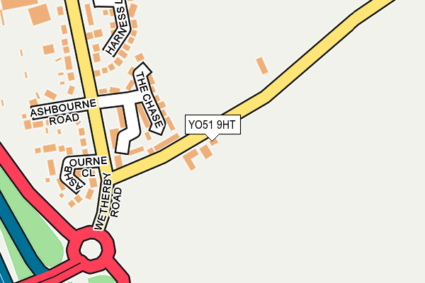 YO51 9HT map - OS OpenMap – Local (Ordnance Survey)