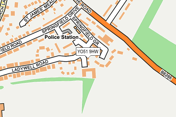 YO51 9HW map - OS OpenMap – Local (Ordnance Survey)