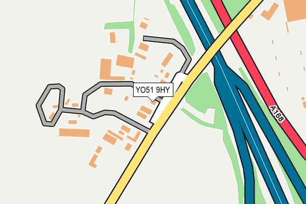 YO51 9HY map - OS OpenMap – Local (Ordnance Survey)