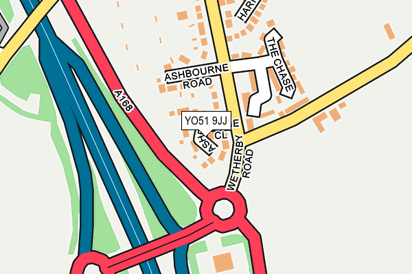 YO51 9JJ map - OS OpenMap – Local (Ordnance Survey)