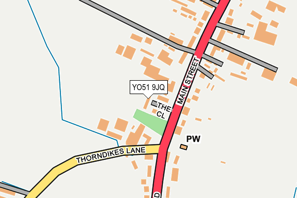 YO51 9JQ map - OS OpenMap – Local (Ordnance Survey)