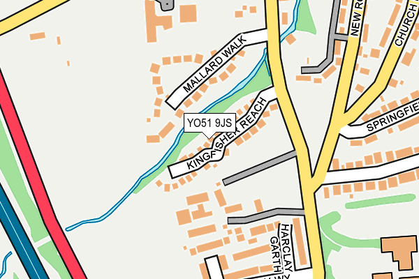 YO51 9JS map - OS OpenMap – Local (Ordnance Survey)