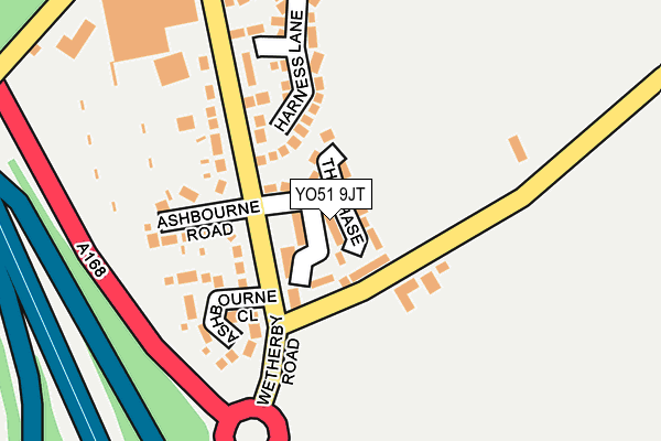 YO51 9JT map - OS OpenMap – Local (Ordnance Survey)
