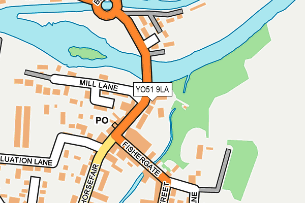 YO51 9LA map - OS OpenMap – Local (Ordnance Survey)