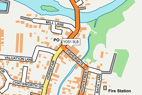 YO51 9LB map - OS OpenMap – Local (Ordnance Survey)