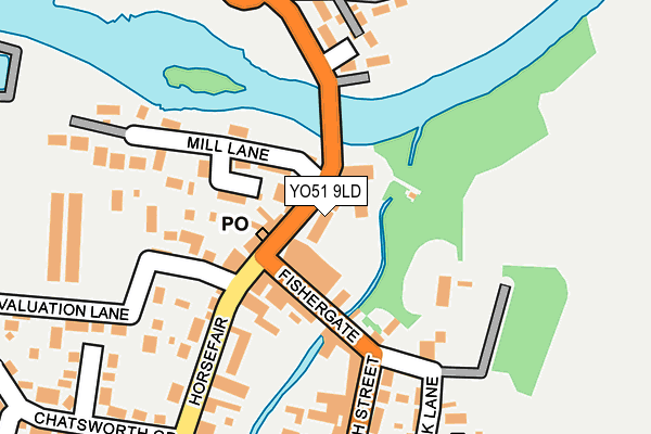 YO51 9LD map - OS OpenMap – Local (Ordnance Survey)