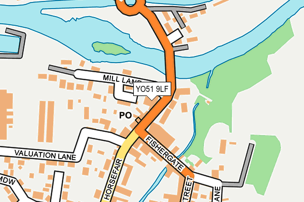 YO51 9LF map - OS OpenMap – Local (Ordnance Survey)