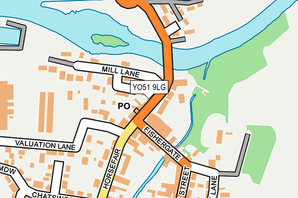 YO51 9LG map - OS OpenMap – Local (Ordnance Survey)