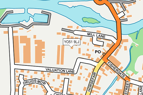 YO51 9LJ map - OS OpenMap – Local (Ordnance Survey)