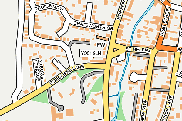 YO51 9LN map - OS OpenMap – Local (Ordnance Survey)