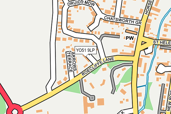 YO51 9LP map - OS OpenMap – Local (Ordnance Survey)