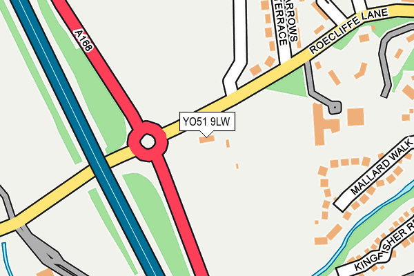 YO51 9LW map - OS OpenMap – Local (Ordnance Survey)