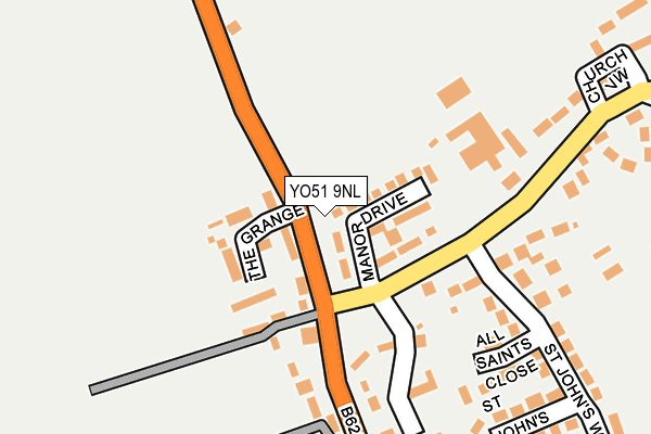 YO51 9NL map - OS OpenMap – Local (Ordnance Survey)