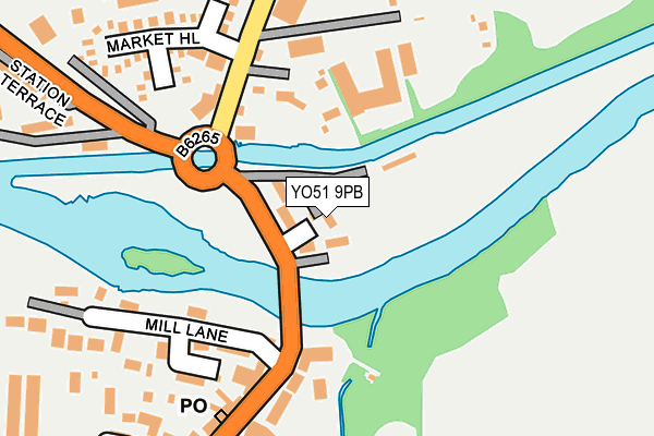 YO51 9PB map - OS OpenMap – Local (Ordnance Survey)