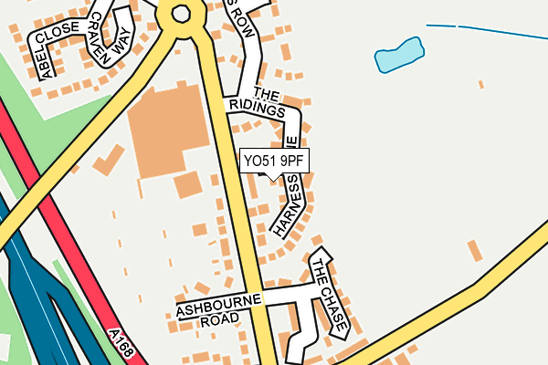 YO51 9PF map - OS OpenMap – Local (Ordnance Survey)