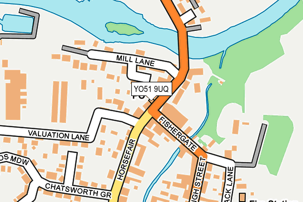 YO51 9UQ map - OS OpenMap – Local (Ordnance Survey)
