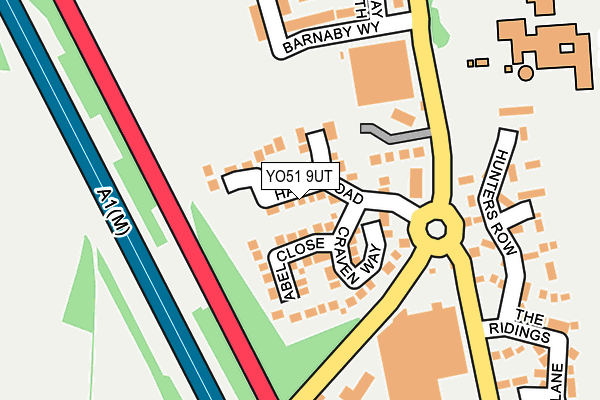 YO51 9UT map - OS OpenMap – Local (Ordnance Survey)