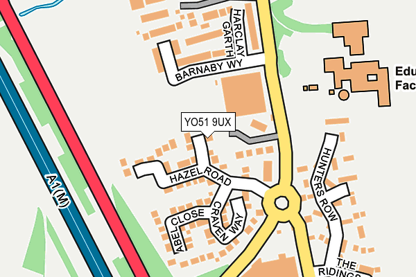 YO51 9UX map - OS OpenMap – Local (Ordnance Survey)