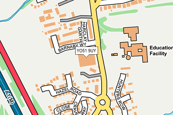 YO51 9UY map - OS OpenMap – Local (Ordnance Survey)