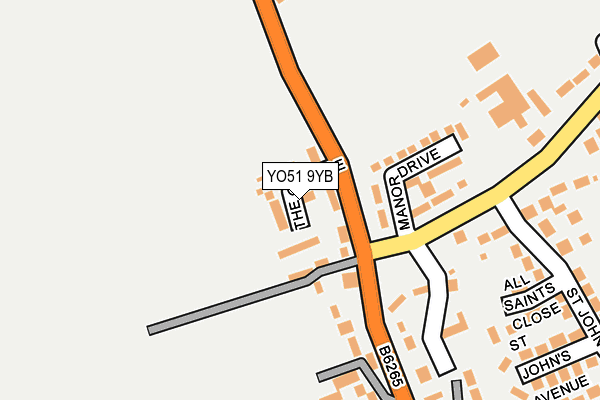 YO51 9YB map - OS OpenMap – Local (Ordnance Survey)