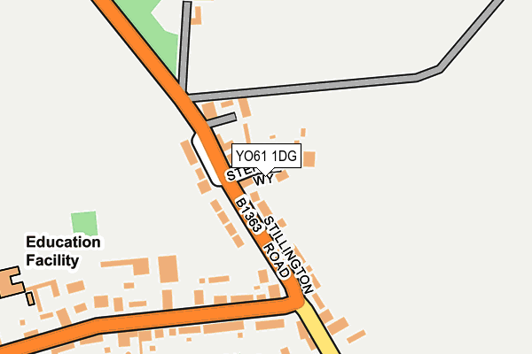 YO61 1DG map - OS OpenMap – Local (Ordnance Survey)