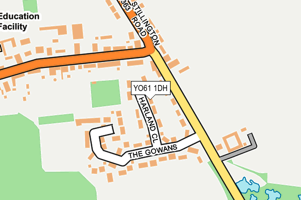 YO61 1DH map - OS OpenMap – Local (Ordnance Survey)
