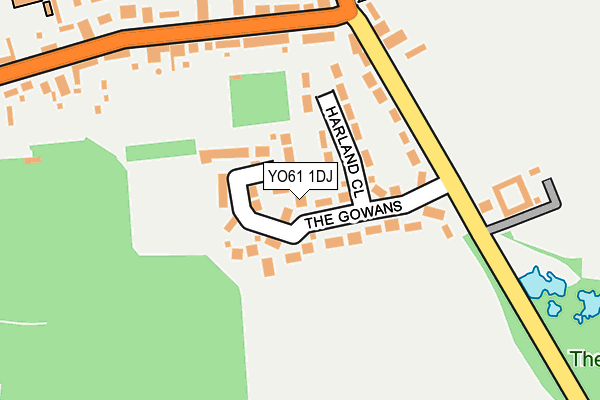 YO61 1DJ map - OS OpenMap – Local (Ordnance Survey)