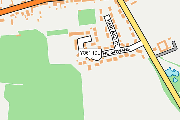 YO61 1DL map - OS OpenMap – Local (Ordnance Survey)