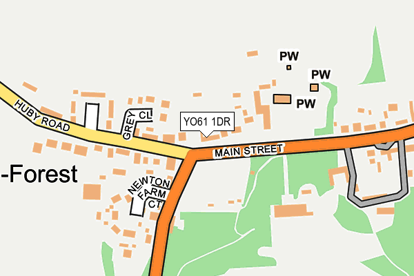 YO61 1DR map - OS OpenMap – Local (Ordnance Survey)