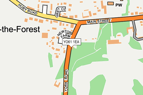 YO61 1EA map - OS OpenMap – Local (Ordnance Survey)