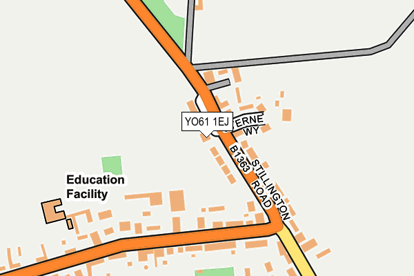 YO61 1EJ map - OS OpenMap – Local (Ordnance Survey)