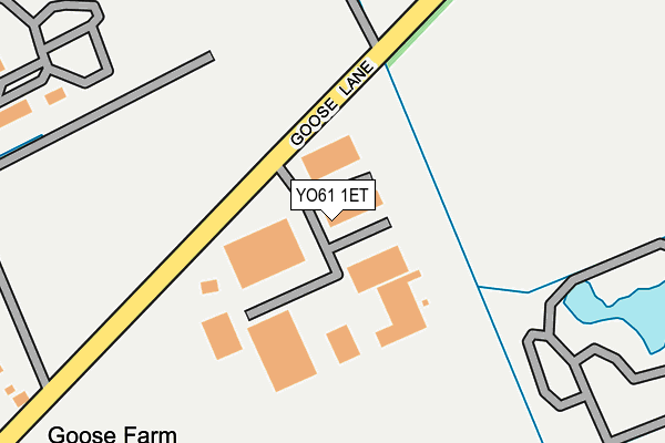 YO61 1ET map - OS OpenMap – Local (Ordnance Survey)