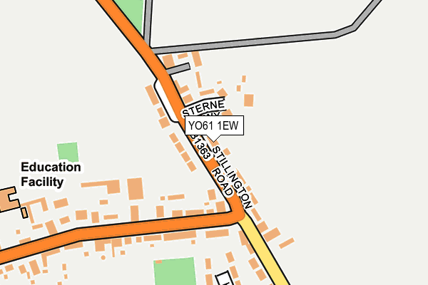 YO61 1EW map - OS OpenMap – Local (Ordnance Survey)
