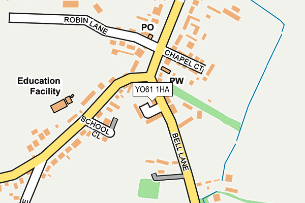 YO61 1HA map - OS OpenMap – Local (Ordnance Survey)
