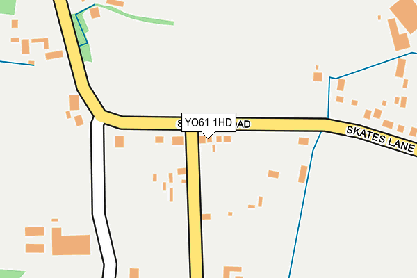 YO61 1HD map - OS OpenMap – Local (Ordnance Survey)