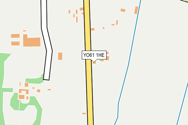 YO61 1HE map - OS OpenMap – Local (Ordnance Survey)