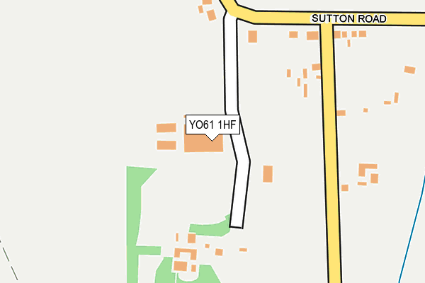 YO61 1HF map - OS OpenMap – Local (Ordnance Survey)