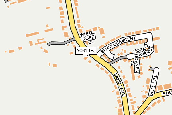 YO61 1HJ map - OS OpenMap – Local (Ordnance Survey)