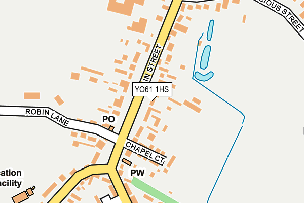 YO61 1HS map - OS OpenMap – Local (Ordnance Survey)