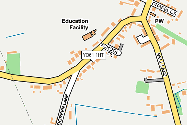 YO61 1HT map - OS OpenMap – Local (Ordnance Survey)