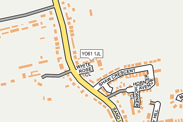 YO61 1JL map - OS OpenMap – Local (Ordnance Survey)