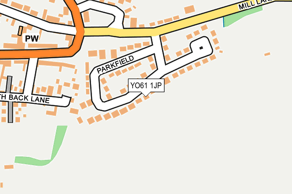 YO61 1JP map - OS OpenMap – Local (Ordnance Survey)