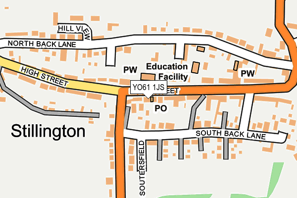 YO61 1JS map - OS OpenMap – Local (Ordnance Survey)