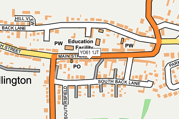 YO61 1JT map - OS OpenMap – Local (Ordnance Survey)